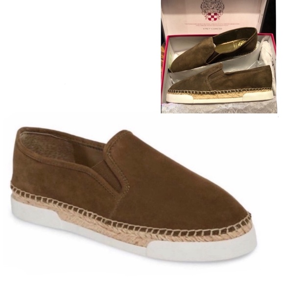 Vince Camuto Shoes - Vince Camuto Suede Slip-On Sneaker Olive Army Green NWT